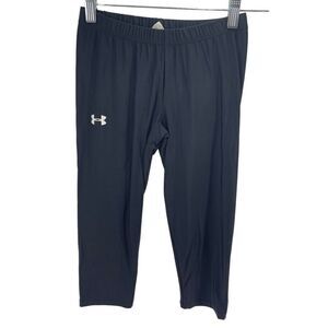 Under Armour womens Heatgear Active Pants Elastic Waist Pull On Gym Black Small